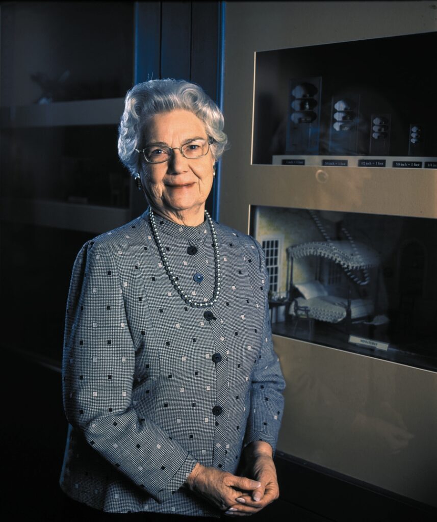 Barbara Marshall with miniature displays