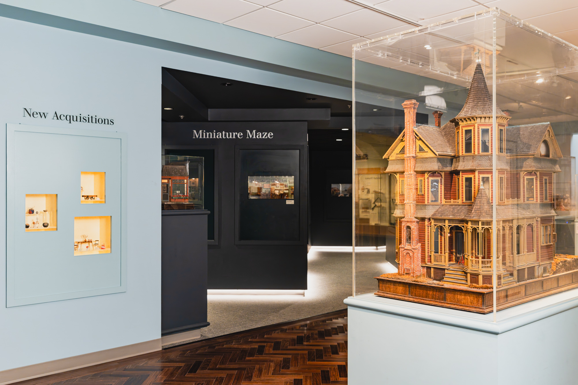 a wide view of the entrance to the Miniature Maze exhibition