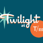 Twilight at T/m logo featuring a starburst and orange sun