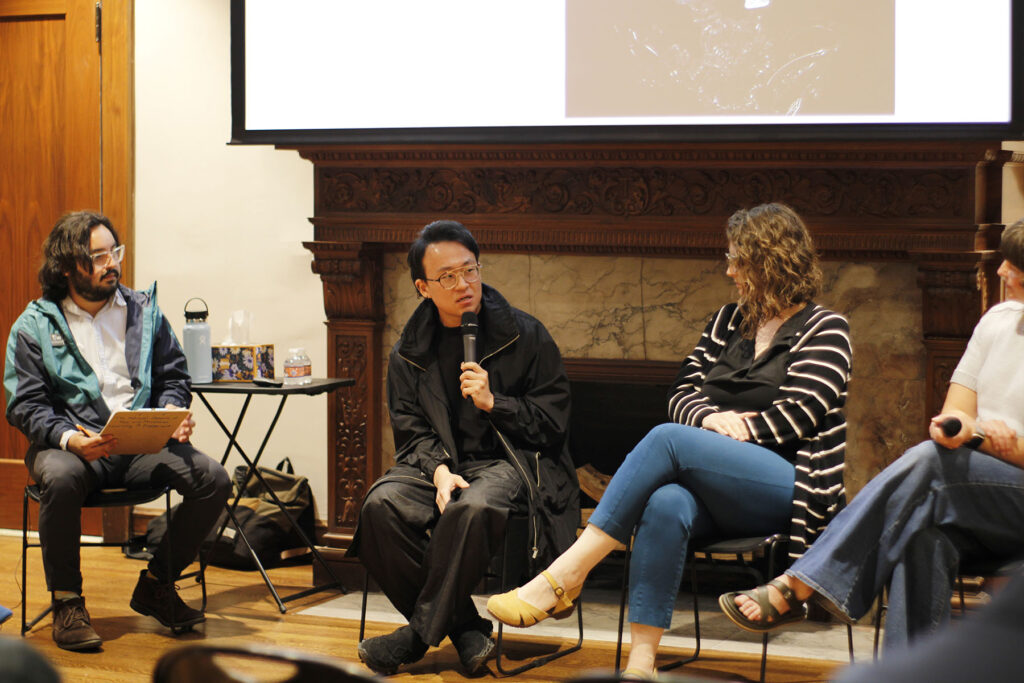 A group of speakers from the "Local Artists Go Miniature" edition of "Meet the Makers."