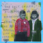 A collage of a young girl and boy that reads "she only called Billy her boyfriend because he dressed like a cowboy."