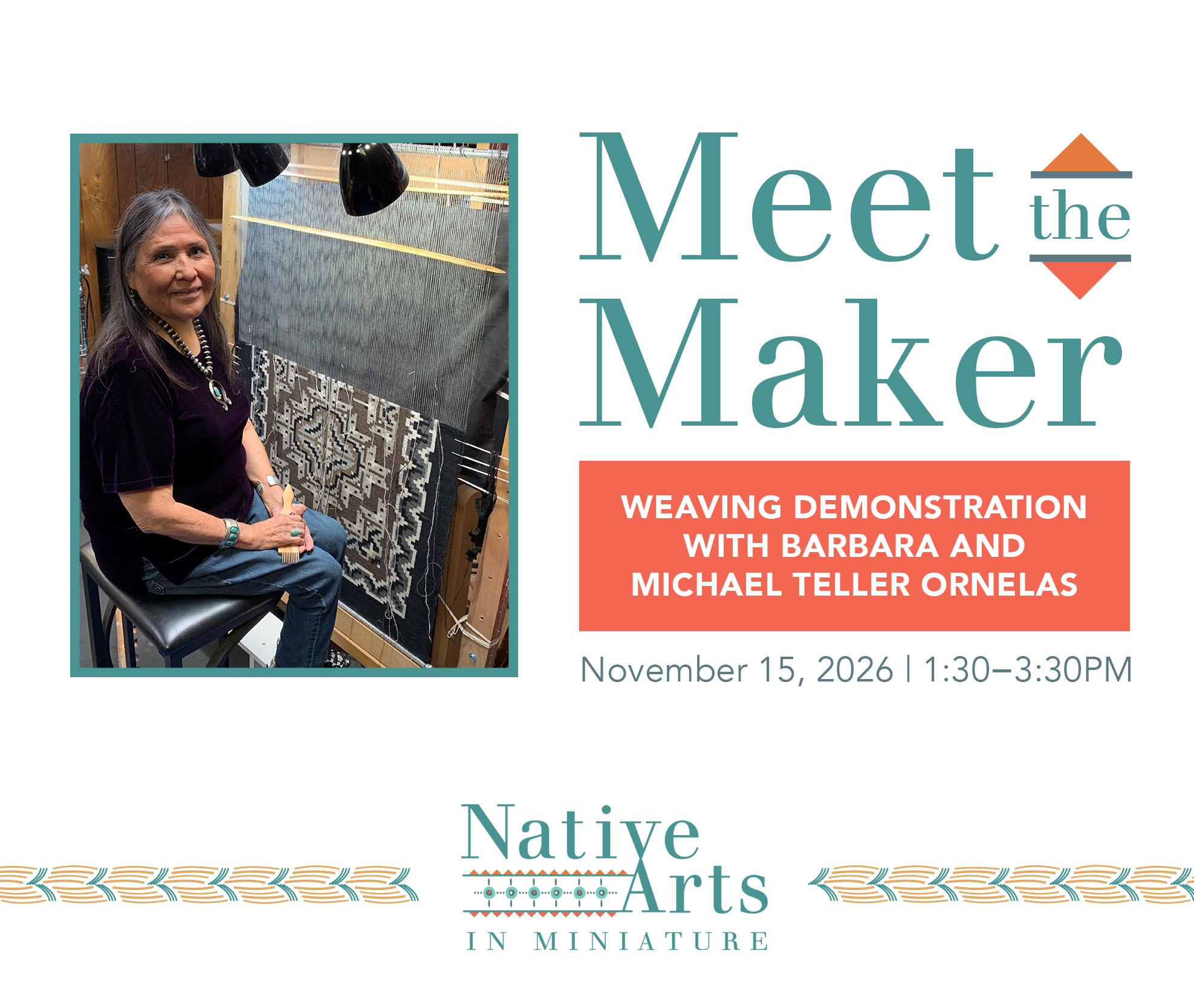 Barbara Teller Ornelas with her loom.